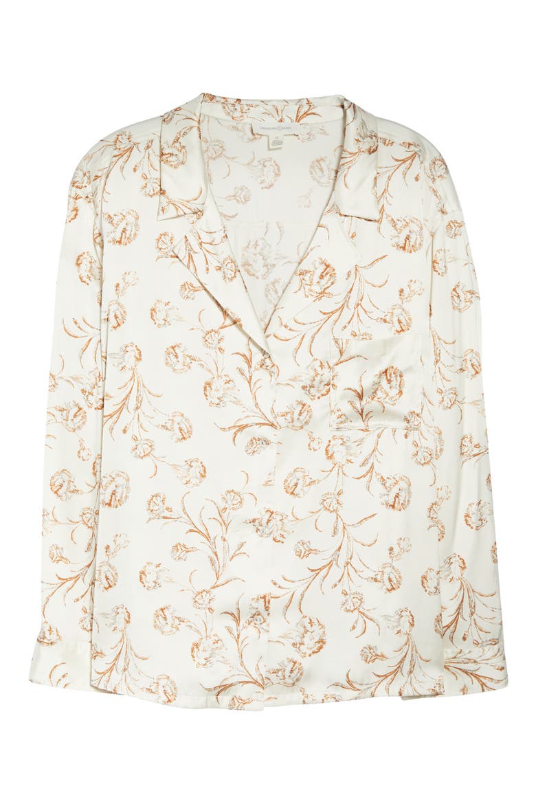 Floral Long Sleeve Button-Up Shirt, Alternate, color, IVORY- RUST CASCADE BLOOMS