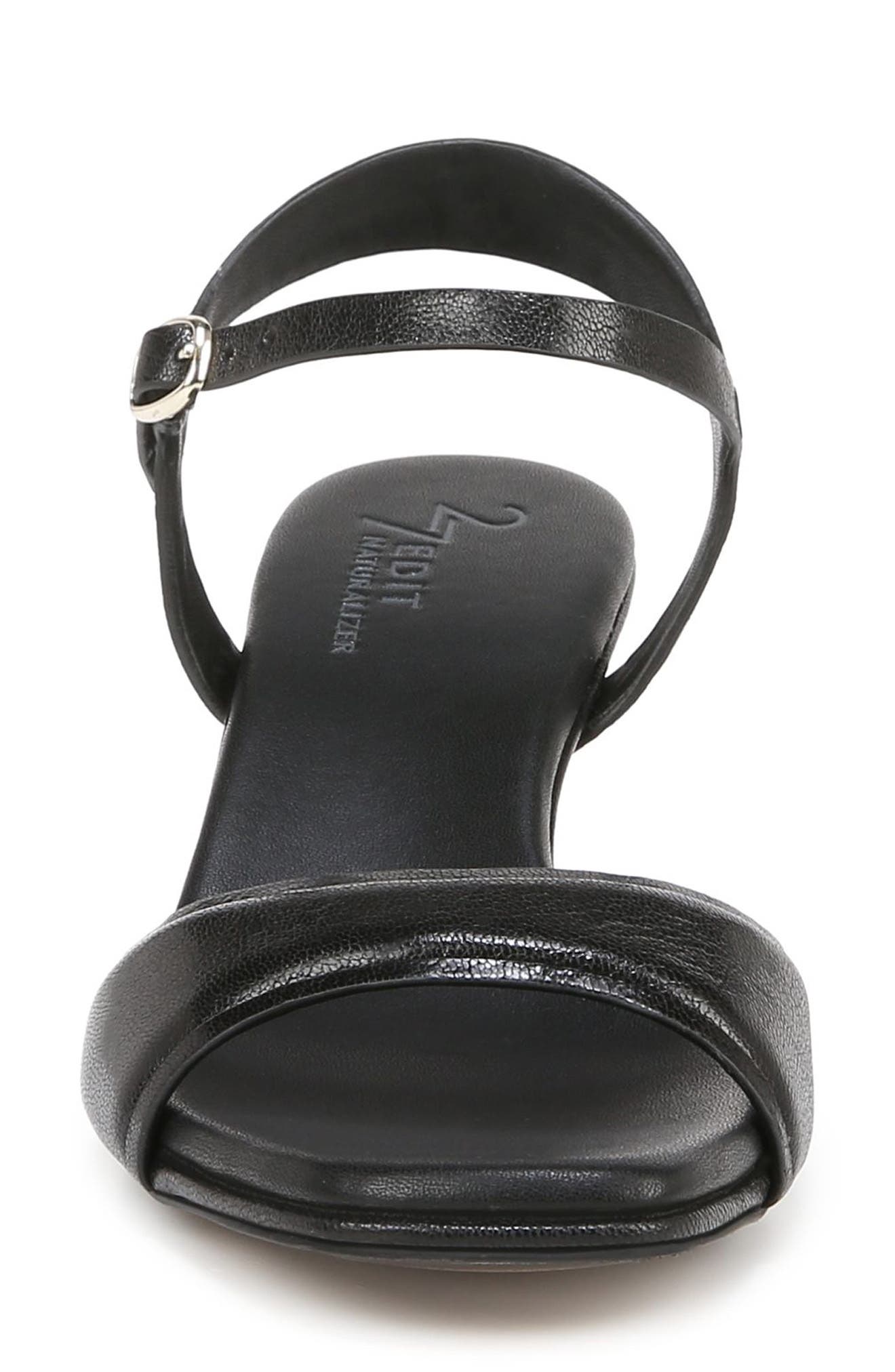 27 EDIT Naturalizer Grace Ankle Strap Sandal, Alternate, color, Black Leather