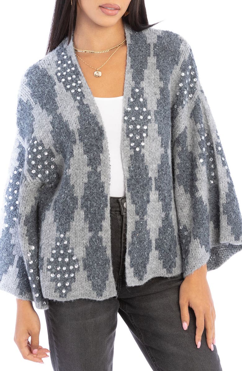 SAACHI Crystal Embellished Patterned Topper, Main, color,