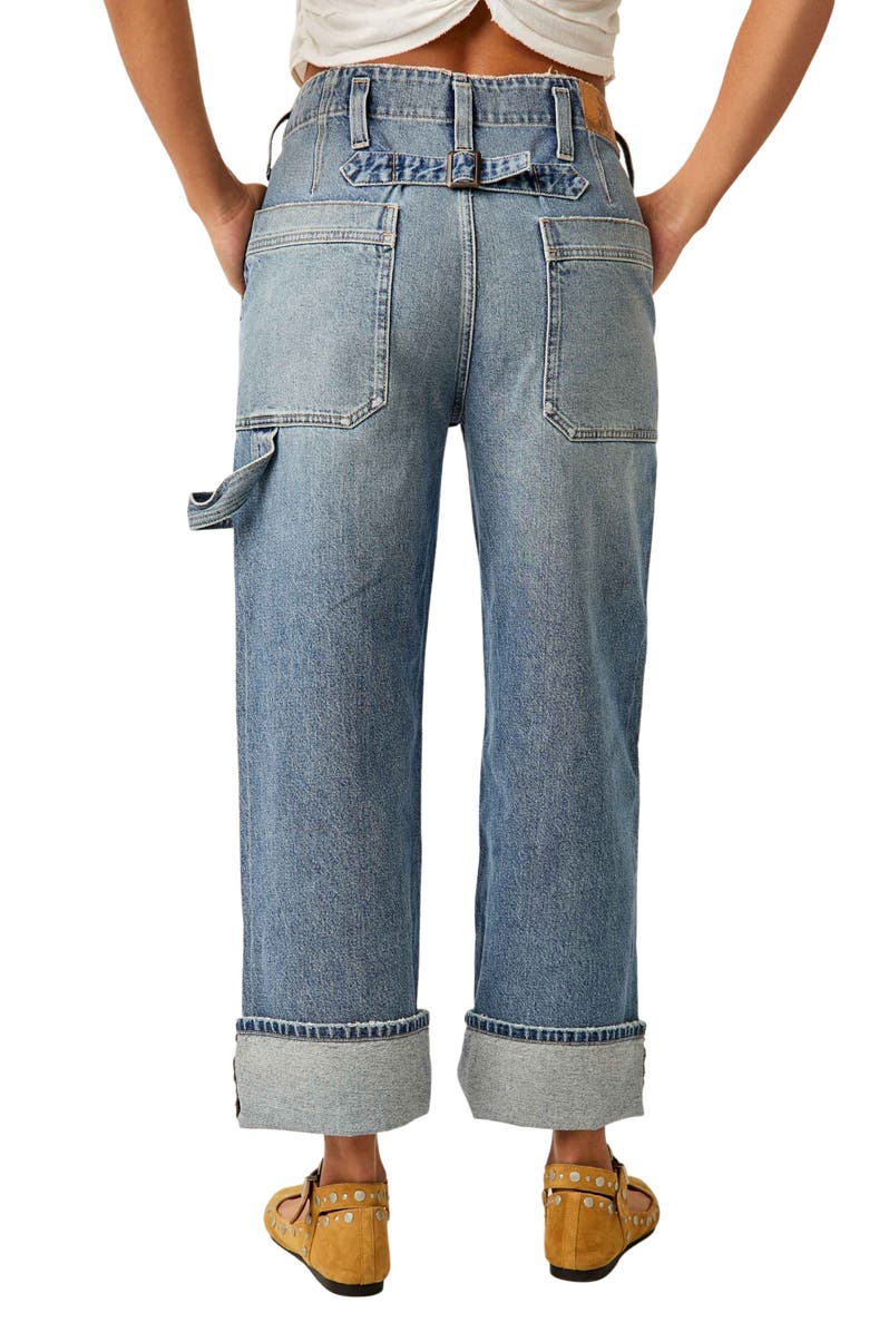 Free People Major Leagues Wide Leg Crop Jeans, Alternate, color,