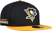 New Era Men's New Era Black/Gold Pittsburgh Penguins Mesh Crown Two-Tone 59FIFTY Fitted Hat