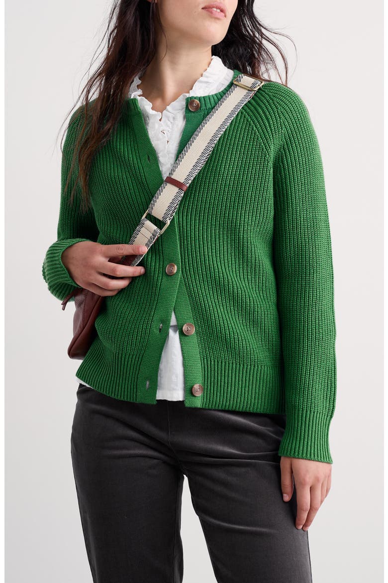 Potters Meadow Organic Cotton Cardigan, Main, color, HEDGEROW