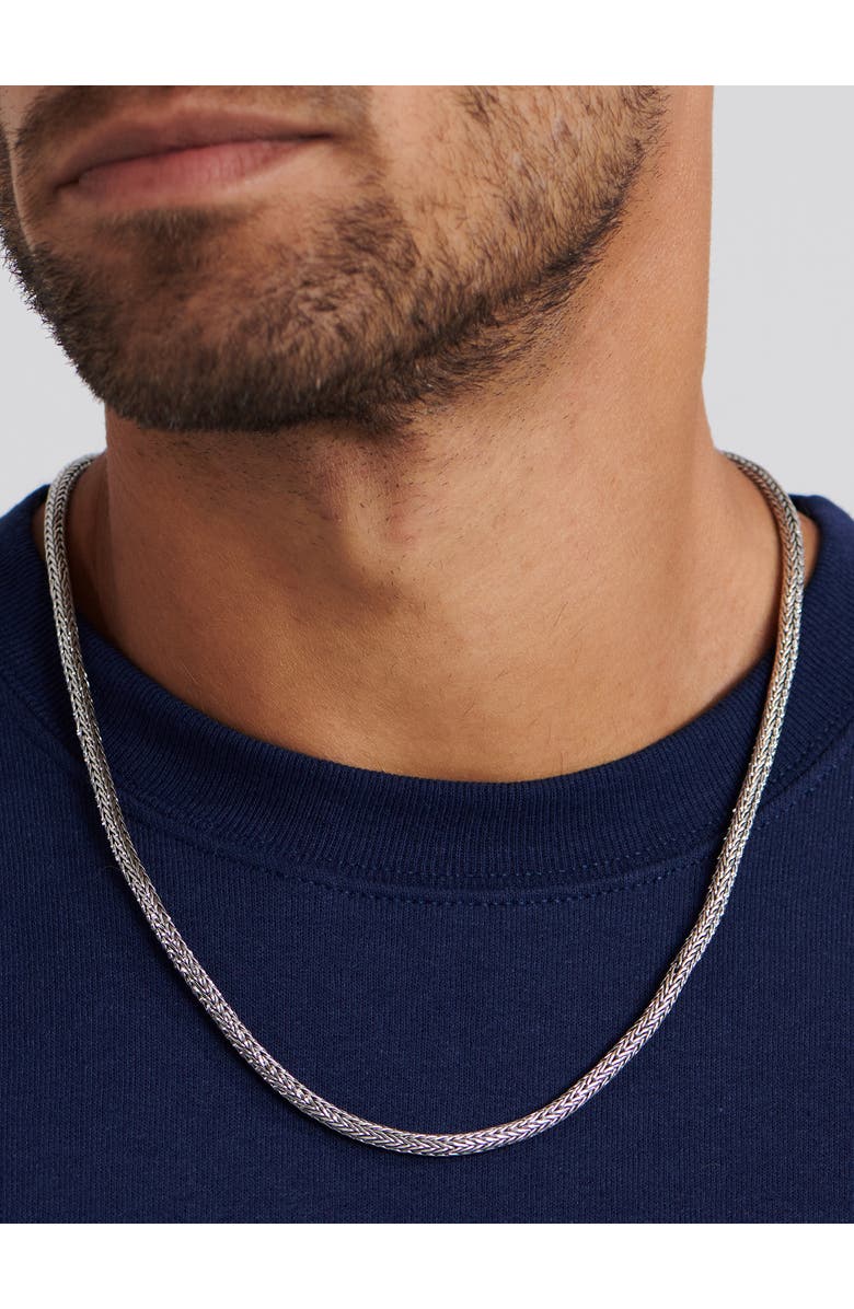 DEVATA Foxtail Round 4mm Chain Necklace in Sterling Silver, 16", Alternate, color, Silver