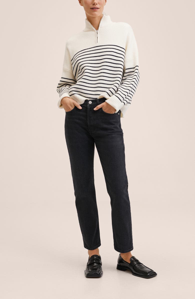 MANGO Women's Slim Fit Crop Jeans, Alternate, color,