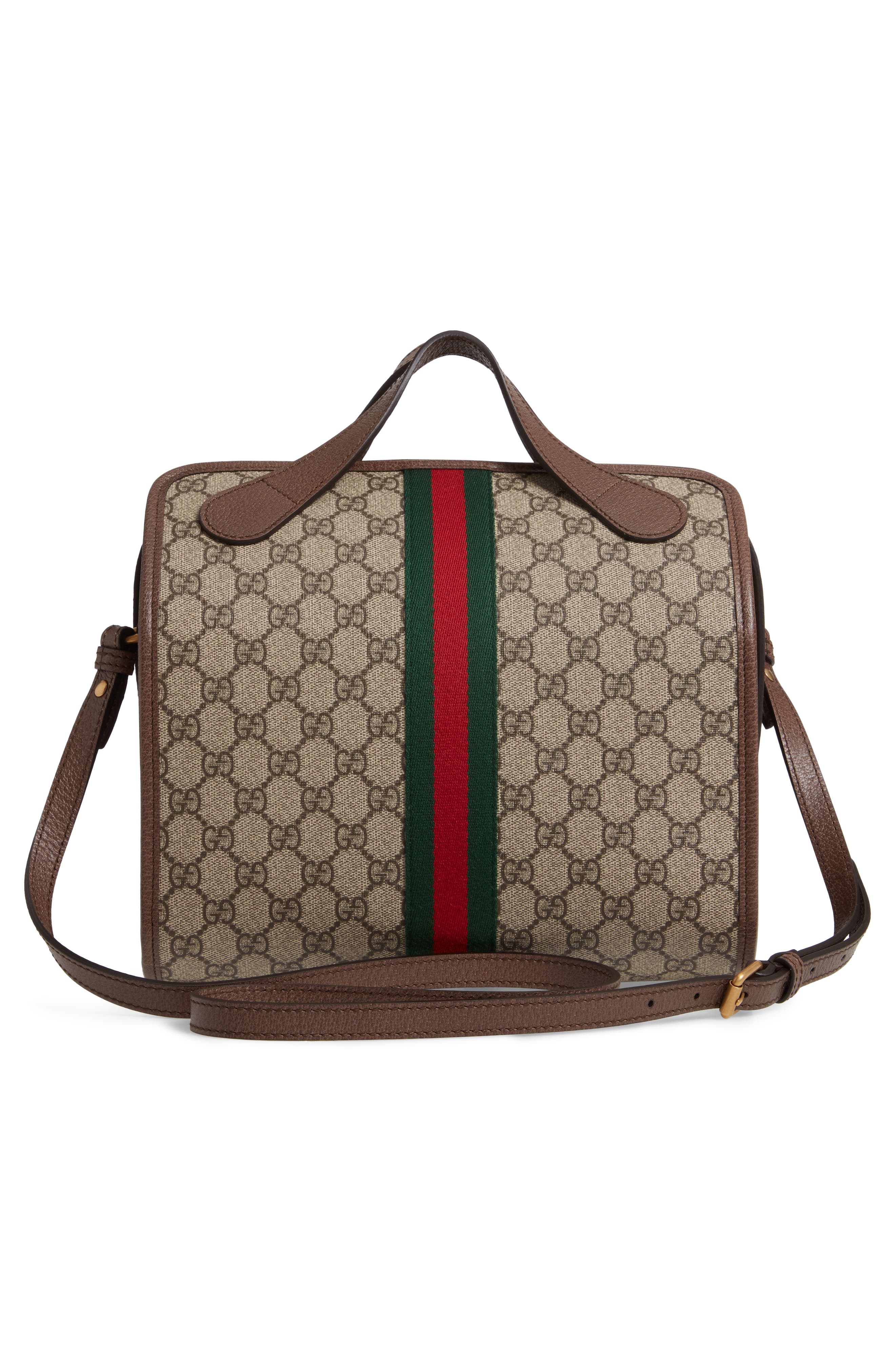 Gucci Small Leather Duffle Bag, Alternate, color, 