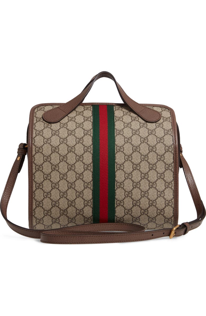 Gucci Small Leather Duffle Bag, Alternate, color,