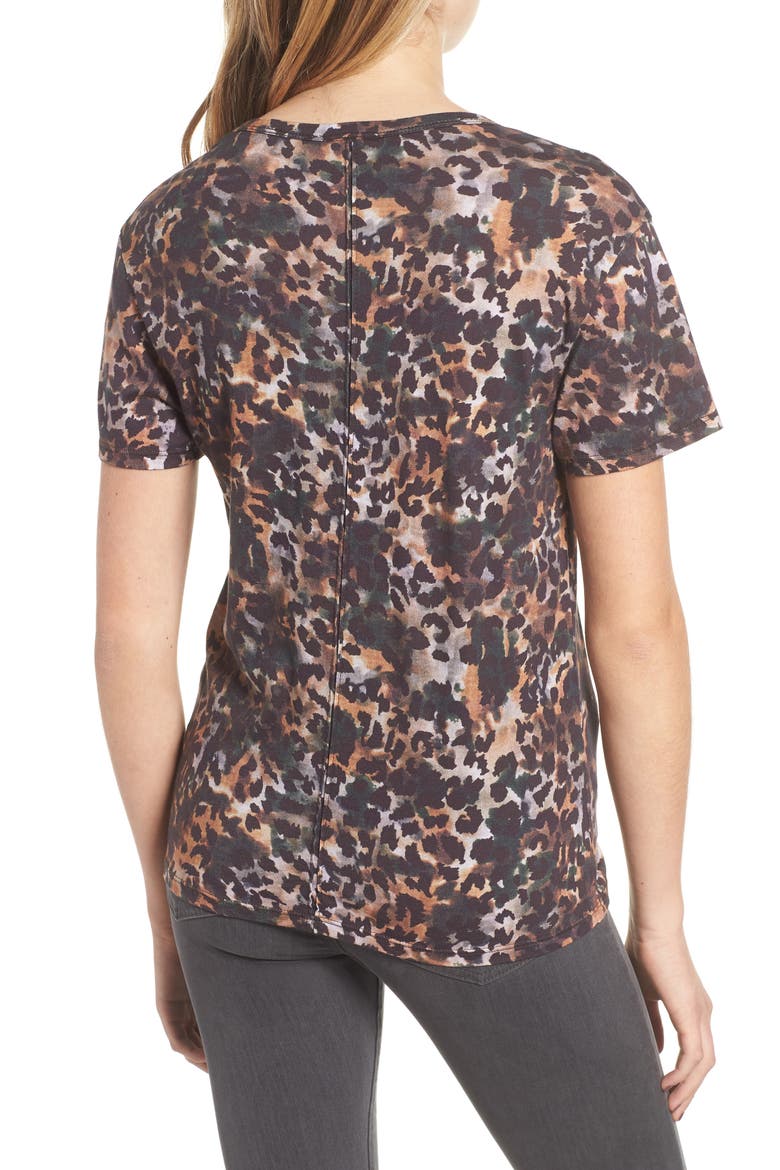 Henson Animal Print Stretch Cotton Tee, Alternate, color, UNTAMED CAMO DARK IVY