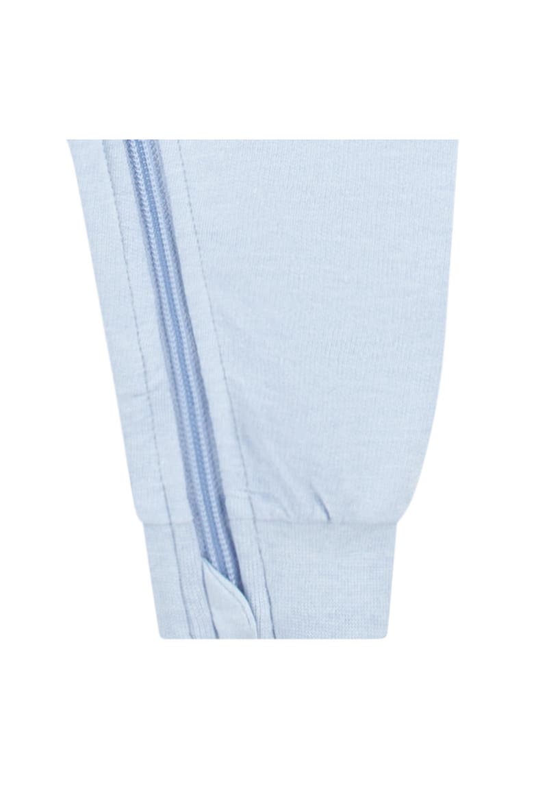 Hooded French Terry Romper, Alternate, color, COBALT BLISS HEATHER