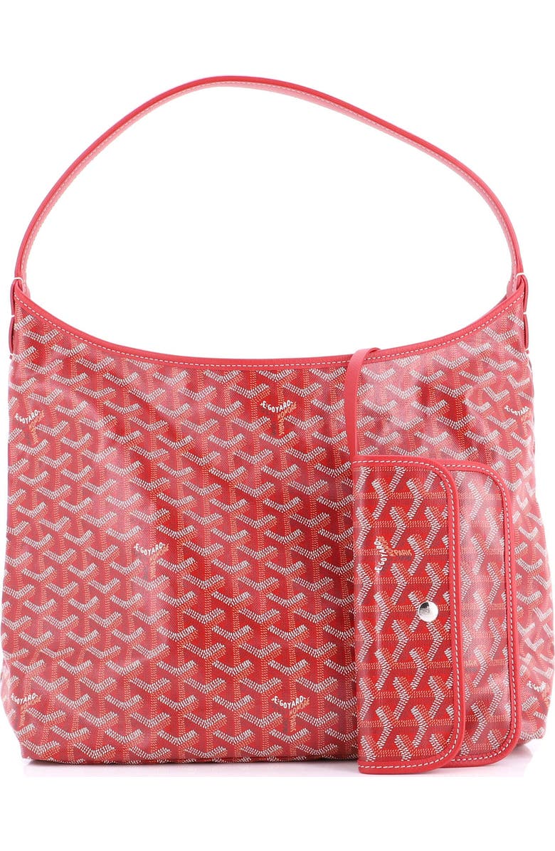 Pre-Owned Goyard Boheme Hobo Coated Canvas, Alternate, color, Red