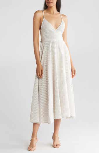 Lovestitch Gingham Cross Back Midi Dress