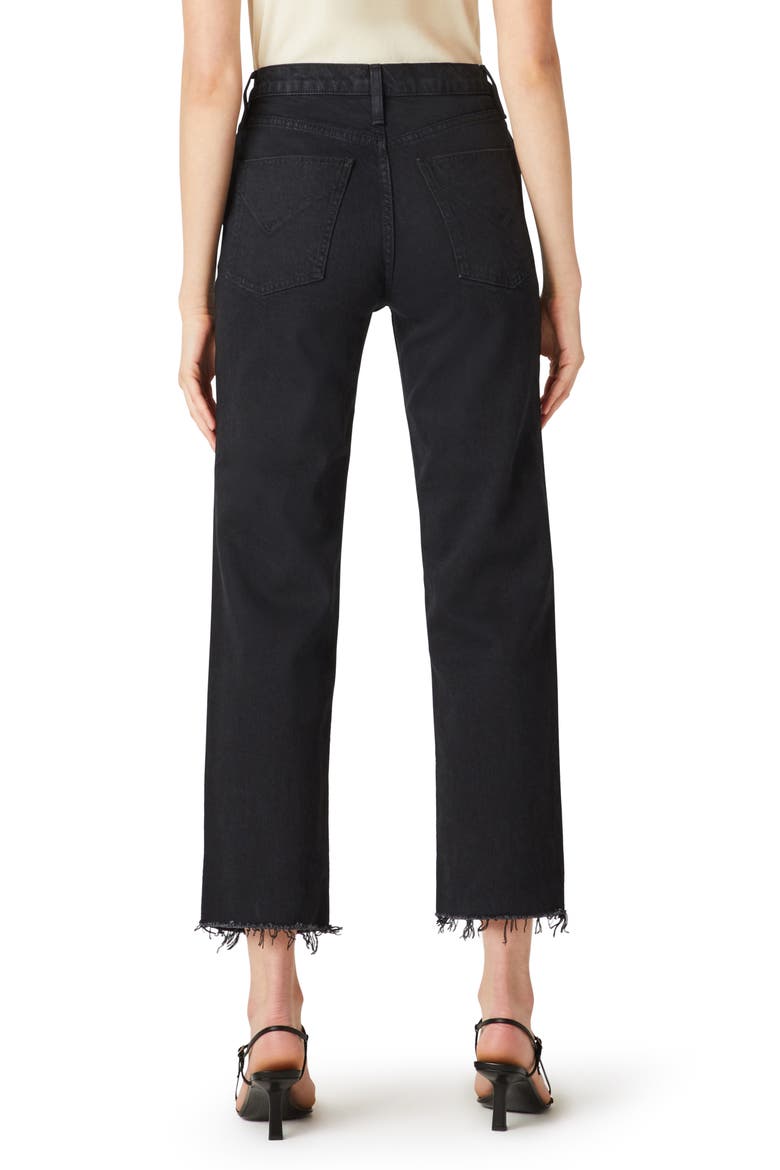 Remi High Waist Crop Straight Leg Jeans, Alternate, color, WORN IN