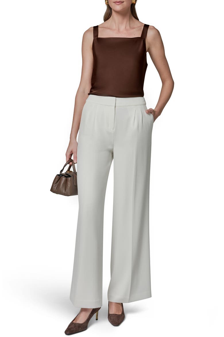 High Waist Wide Leg Pants, Alternate, color, CREAM