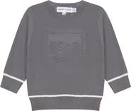 Charlotte & George Embossed Crest Crewneck Sweater