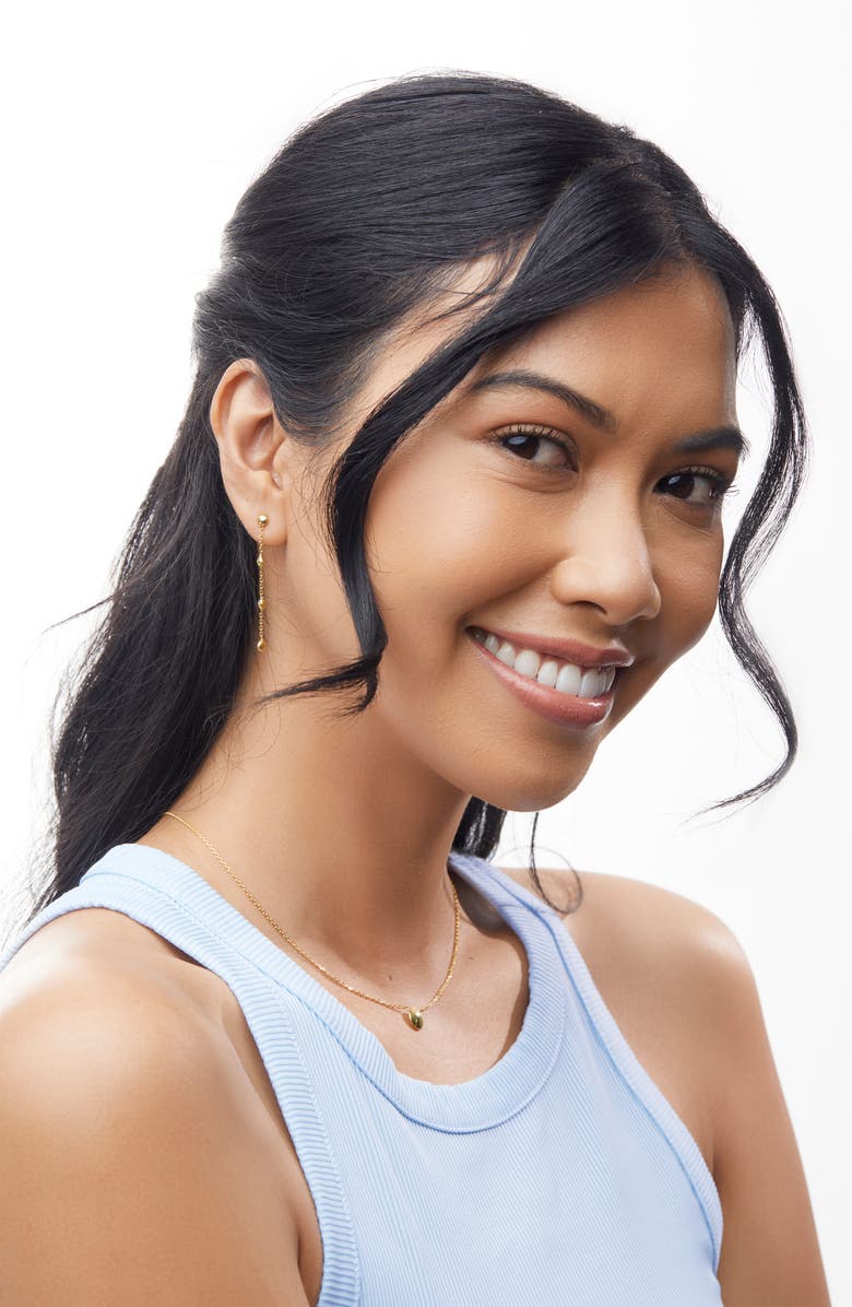 Bony Levy Mykonos 14K Gold Ball Station Linear Drop Earrings, Alternate, color,