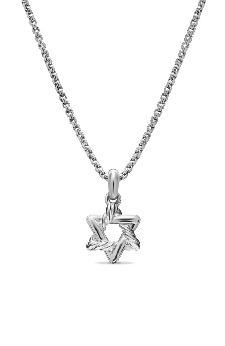 David Yurman Star of David Pendant Necklace in Sterling Silver, Main, color, Sterling Silver