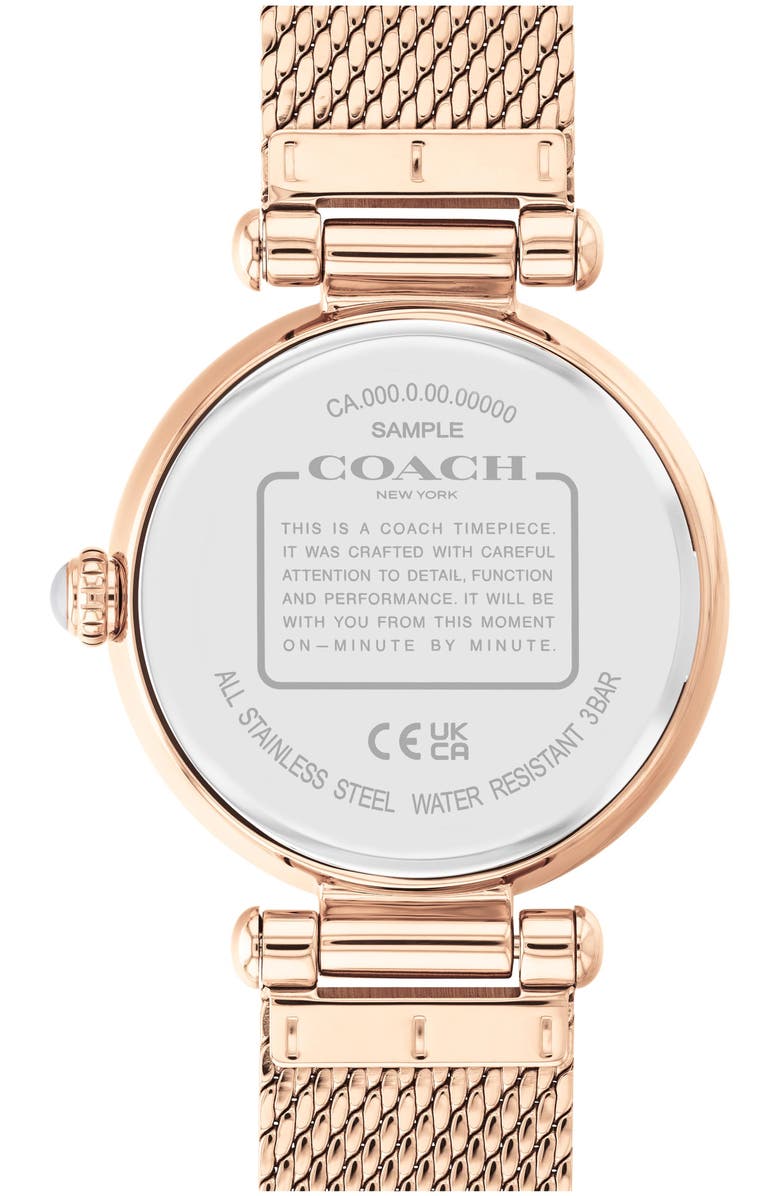 COACH Cary Mesh Bracelet Watch, 34mm, Alternate, color, 