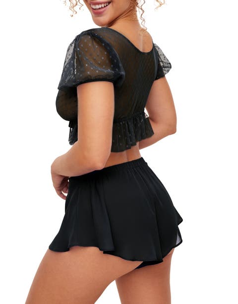 Lindy Crop Top & Short Set Lingerie