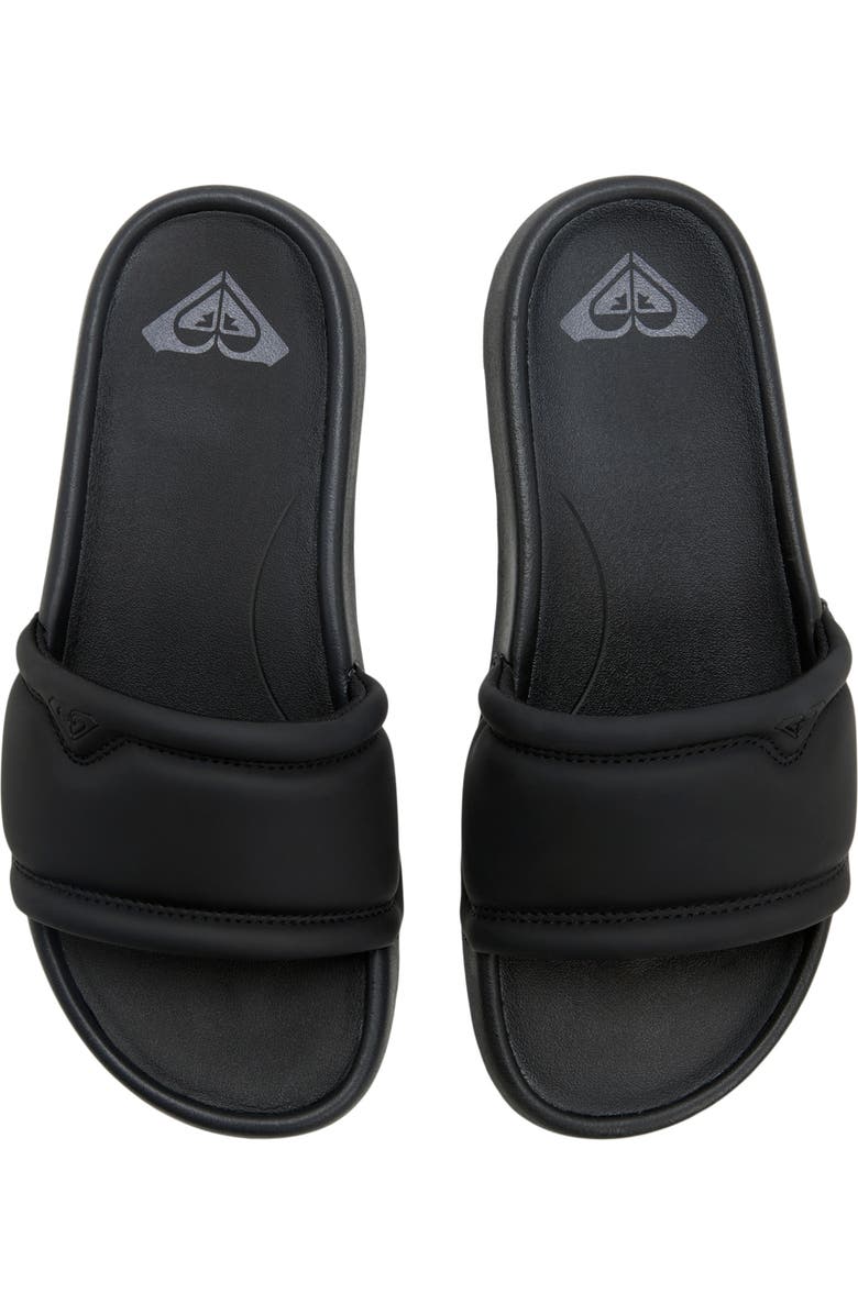 Roxy Beach Slide Sandal, Alternate, color, Black