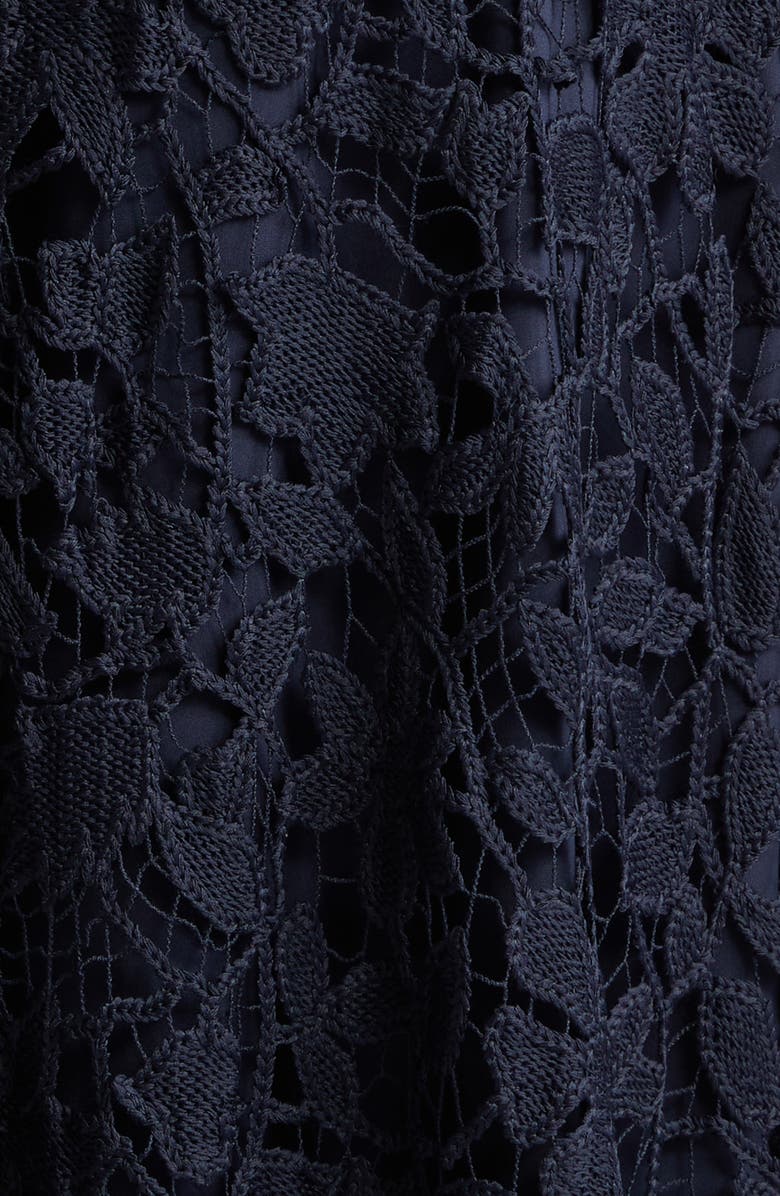 Lela Rose Deedie Off the Shoulder Guipure Lace Gown, Alternate, color, 