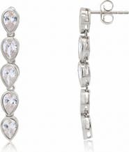 The Lovery Fine Jewelry CZ Pear Bezel Dangle Earrings