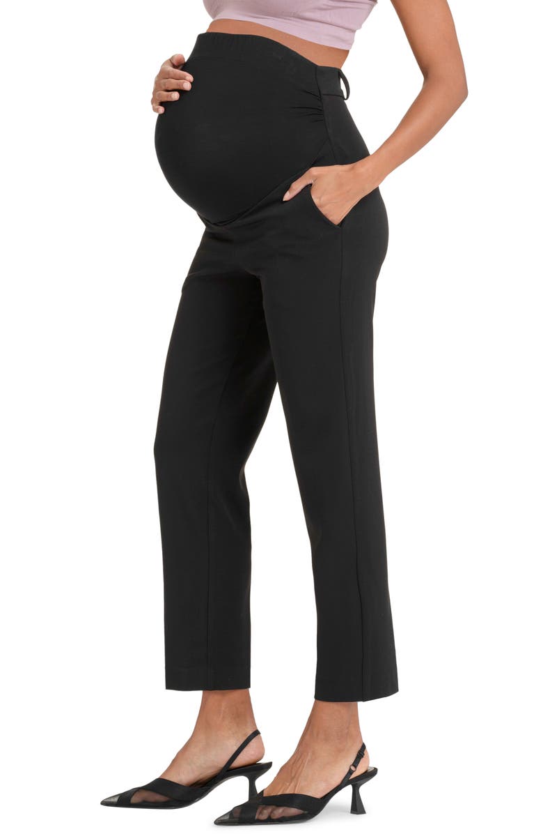 Seraphine Over the Bump Ankle Straight Leg Maternity Pants, Alternate, color,