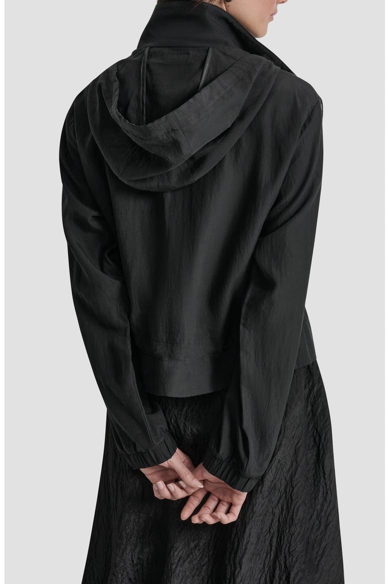 Studded Hooded Anorak, Alternate, color, BLACK