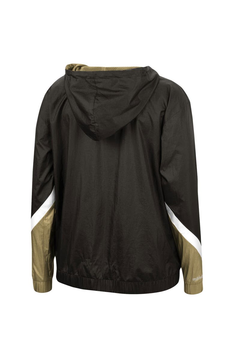 Mitchell & Ness Women's Mitchell & Ness Black New Orleans Saints Half-Zip Windbreaker Hoodie, Alternate, color,