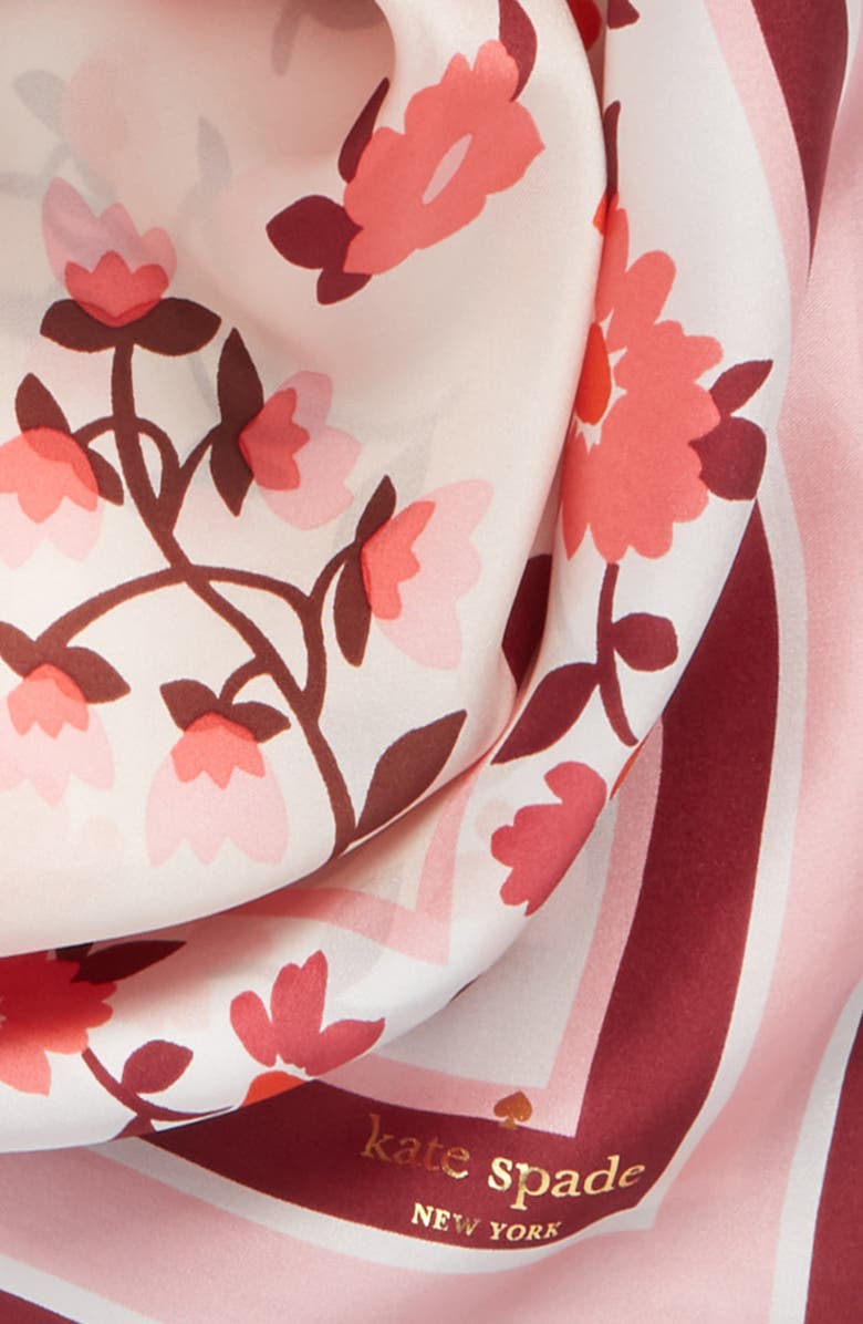 Kate Spade New York daisy silk scarf, Alternate, color, 