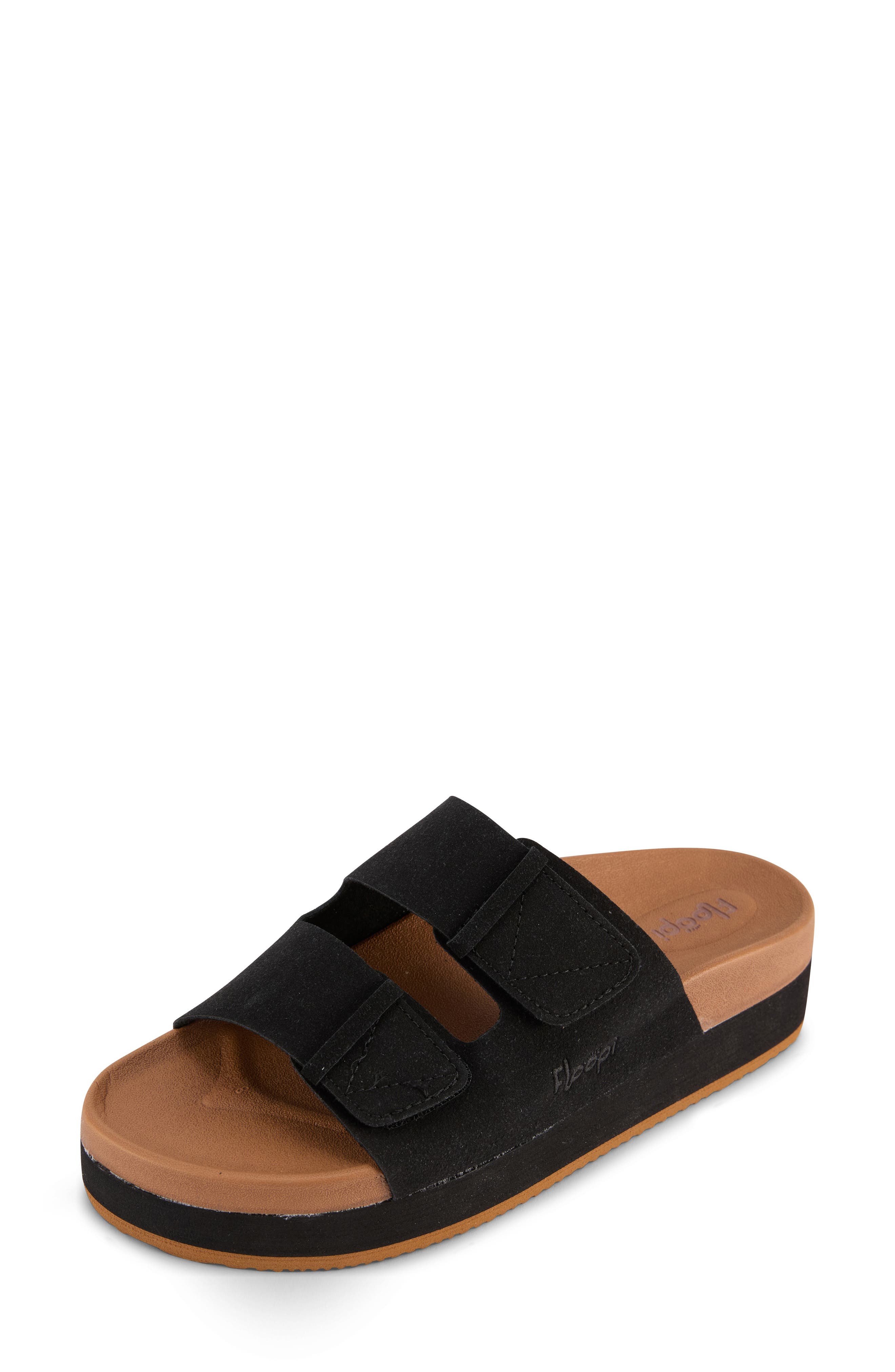 FLOOPI Double Strap Platform Slide Sandal