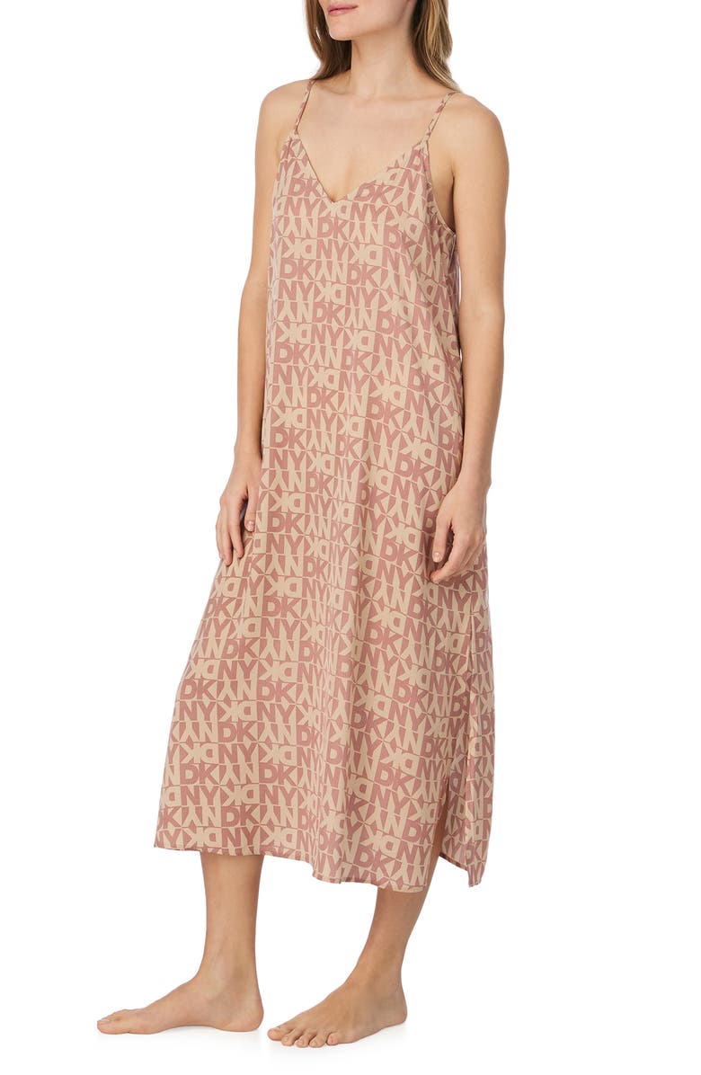 DKNY Long Chemise, Alternate, color, 