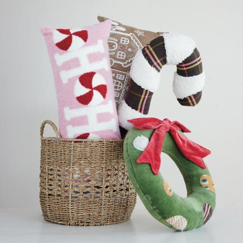 Candy Stripe Cotton Terry Lumbar Pillow