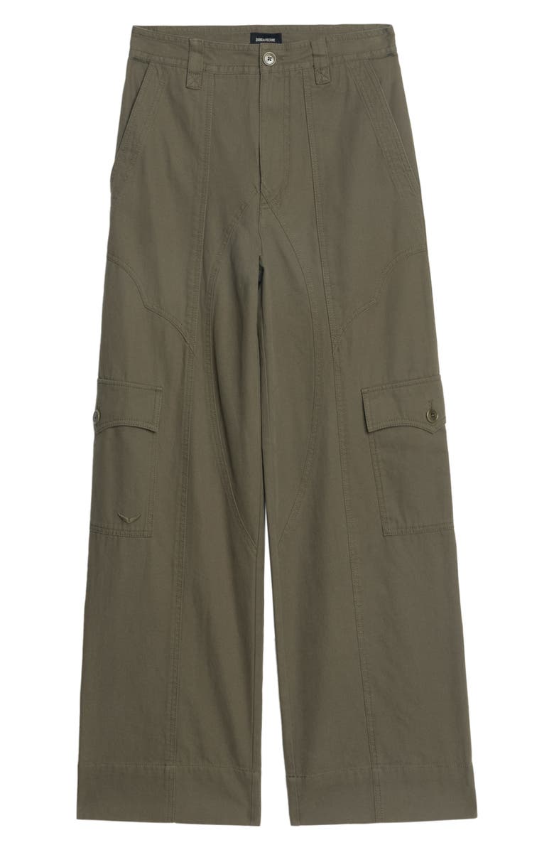 Zadig & Voltaire Cotton Canvas Cargo Pants, Alternate, color,
