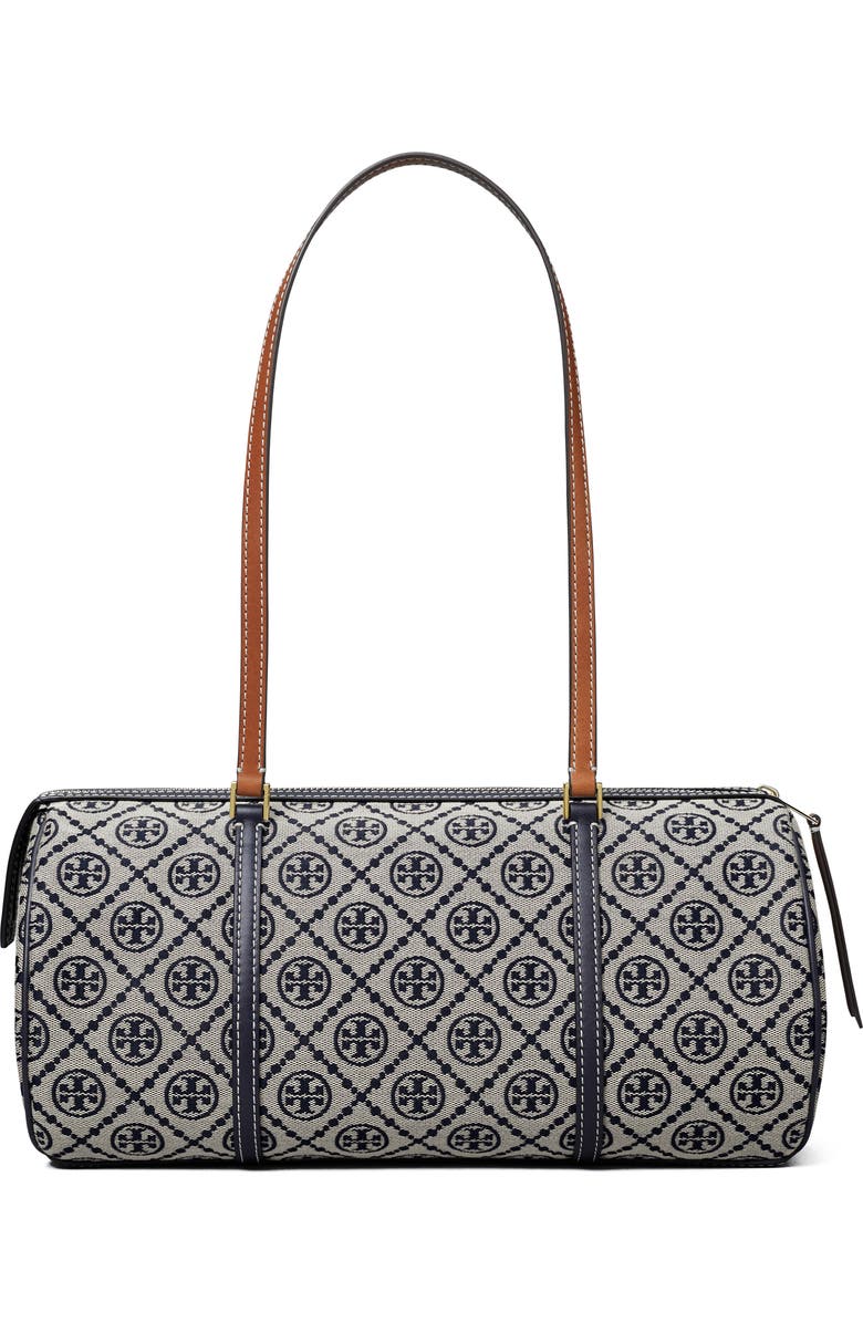 Tory Burch T Monogram Canvas Barrel Bag, Alternate, color,