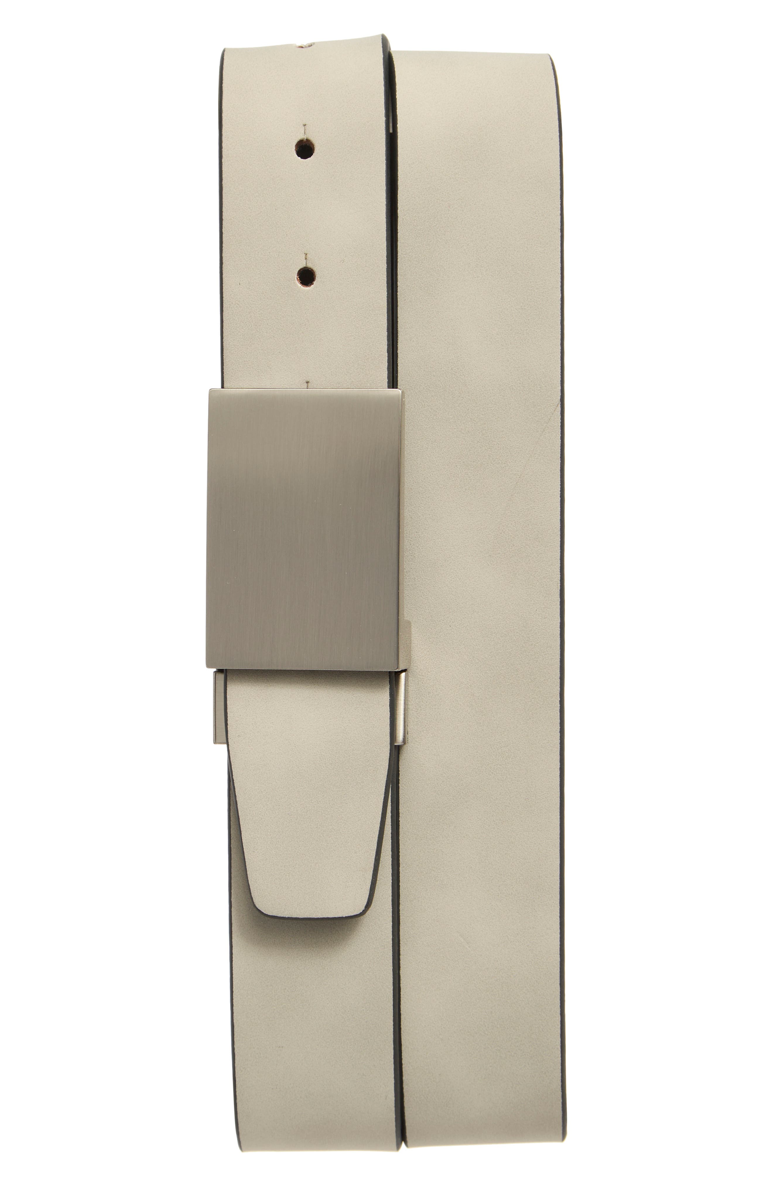 NORDSTROM RACK Plaque Faux Leather Belt