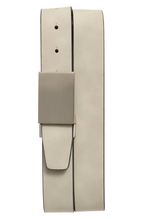 Plaque Faux Leather Belt