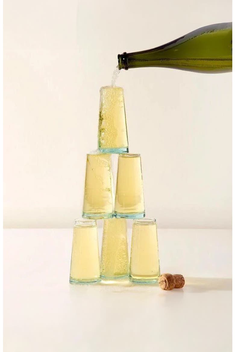 Moroccan Champagne Glass - Set of 6, Alternate, color, WHITE