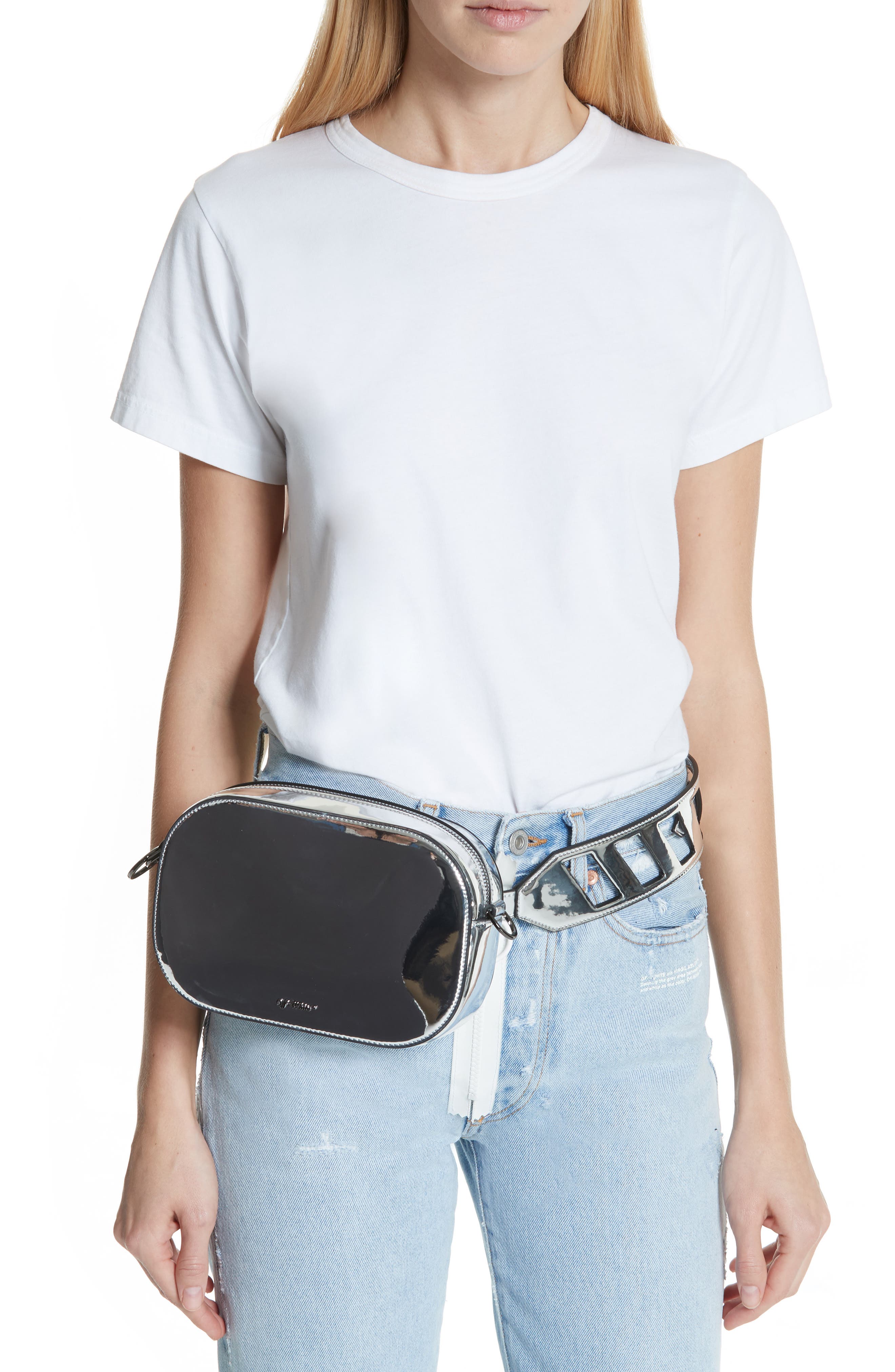 Off-White Mirror Camera Bag, Alternate, color, 