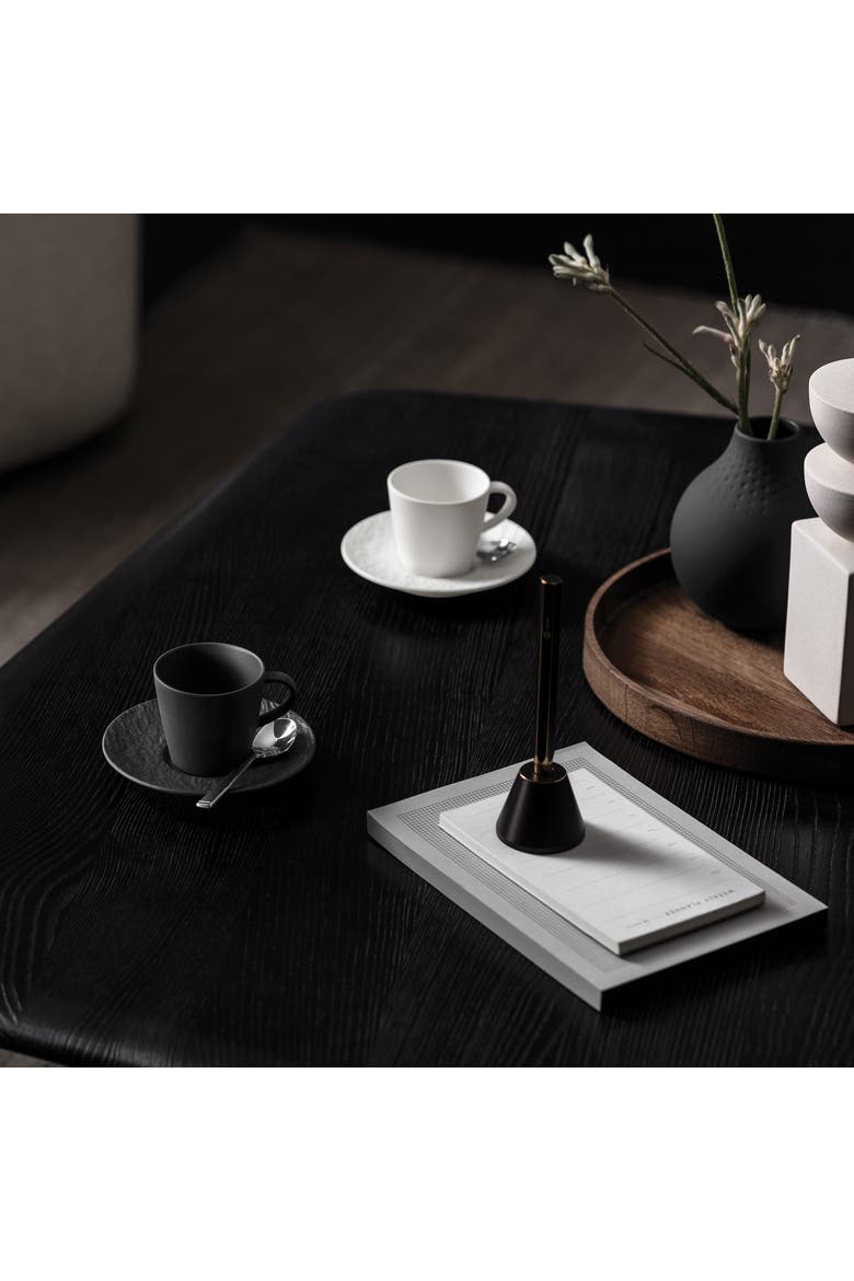 Manufacture Rock Espresso Cup Saucer, Alternate, color, black