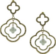 OLIVIA WELLES Cordella Floating Faux Pearl Drop Earrings