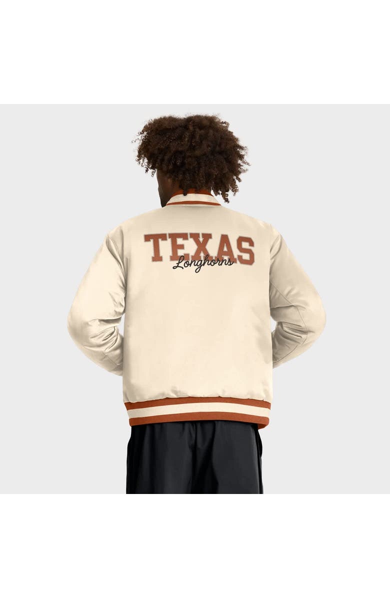 Nike Men's Nike Tan Texas Longhorns Legacy Full-Snap Bomber Jacket, Alternate, color, Tan