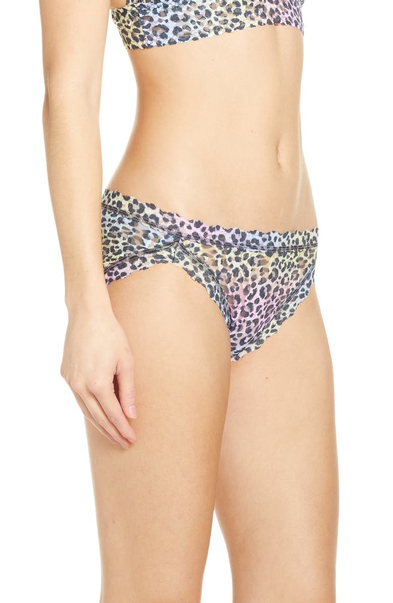 Hanky Panky Rainbow Leopard V-Leg Bikini, Alternate, color,