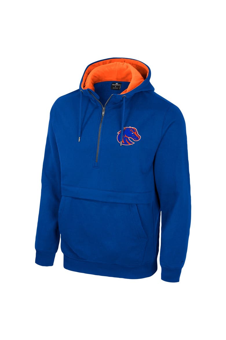 Men's Colosseum Royal Boise State Broncos Half-Zip Hoodie, Alternate, color, Royal