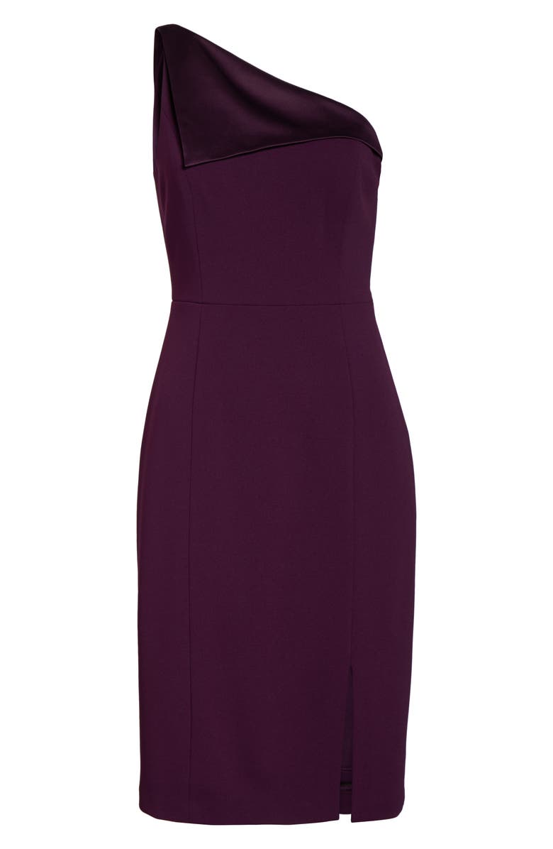 Vince Camuto One-Shoulder Crepe Sheath Dress, Alternate, color, 
