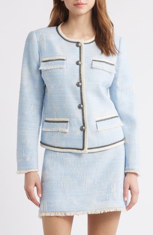 Kobi Halperin Lark Fringed Chain-trim Jacket In Sky