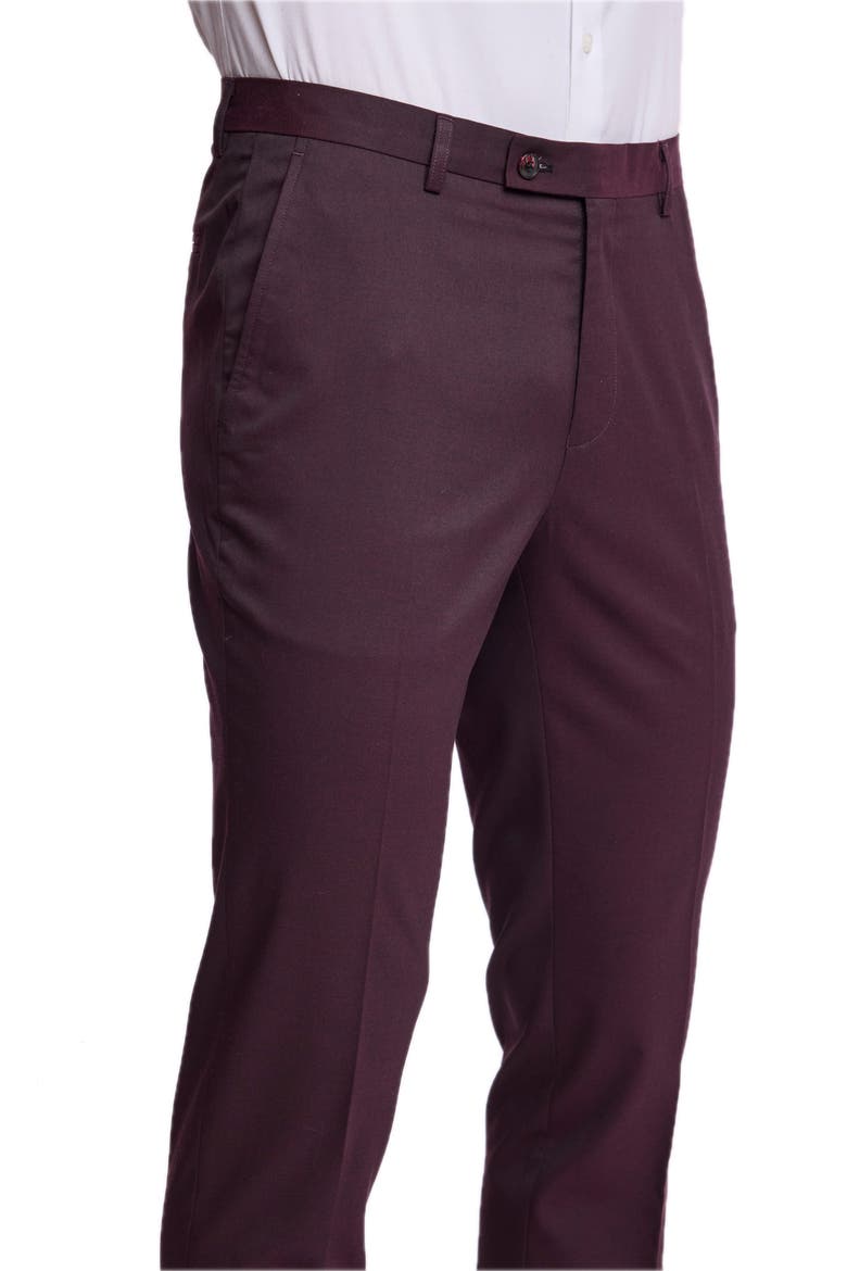 Slim Downing Pants, Alternate, color, DEEP BURGUNDY