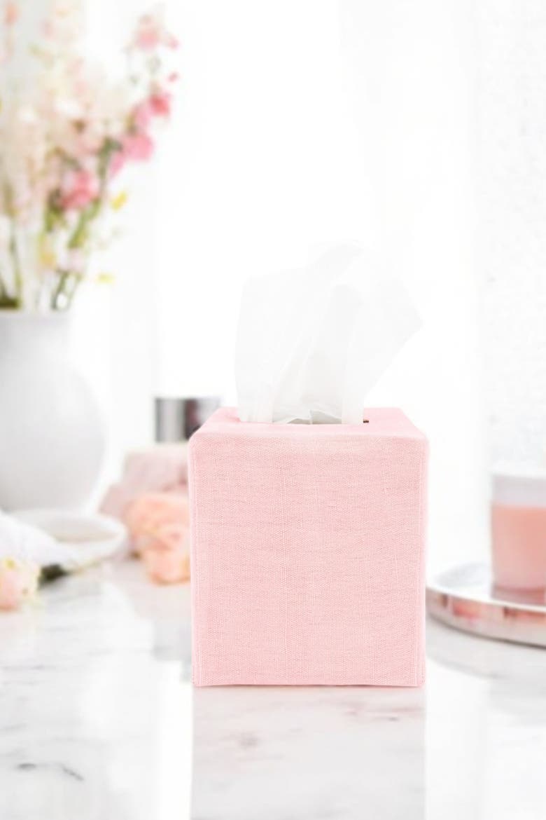 James Tissue Box Cover, Alternate, color, Dogwood