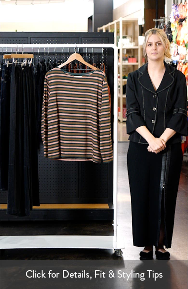 Sailor Stripe Long Sleeve Organic Cotton T-Shirt, sales video thumbnail