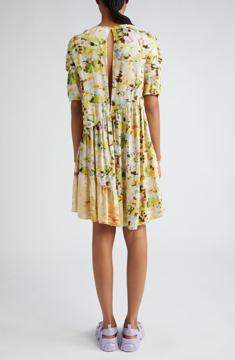 Collina Strada Arc Floral Short Sleeve Dress, Alternate, color, Puzzle Flower