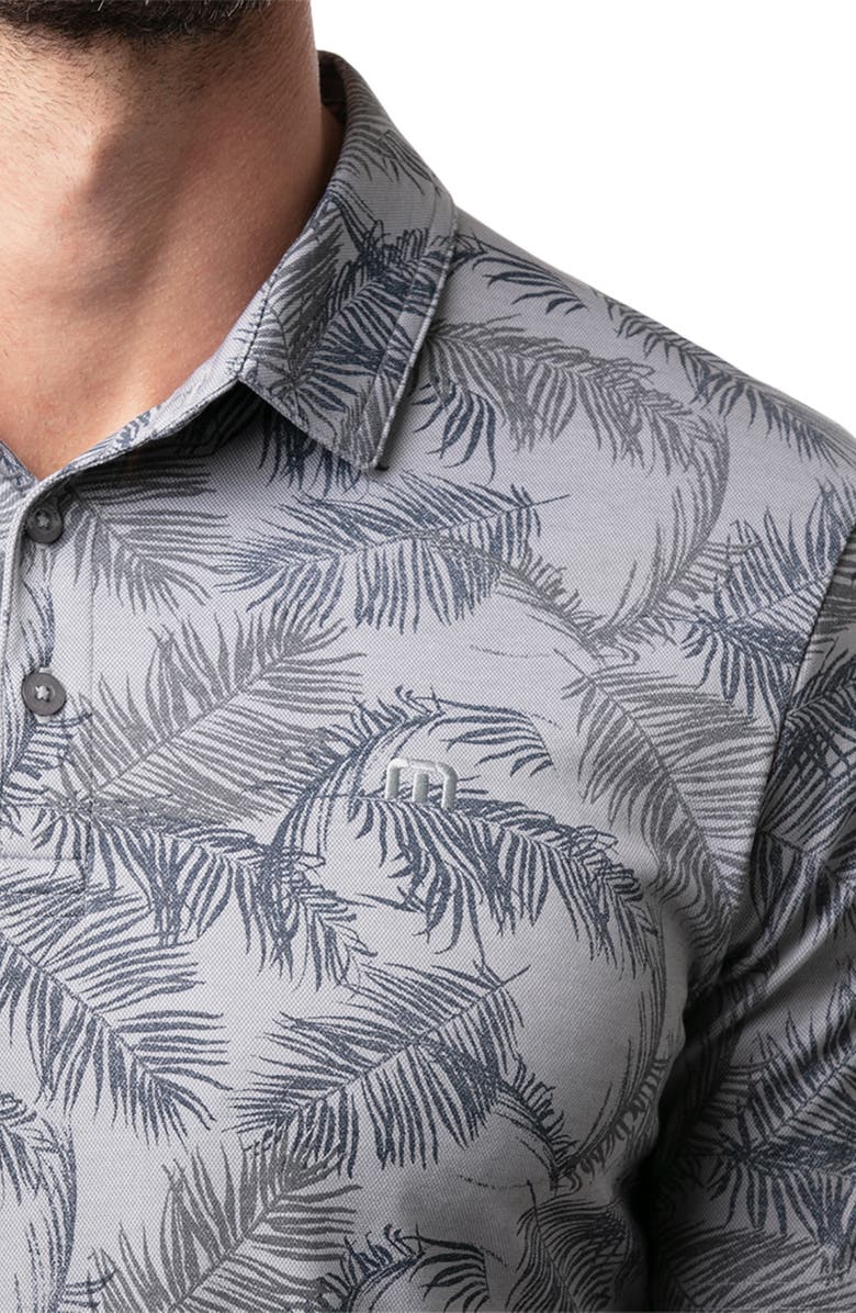 TravisMathew Palm Leaf Print Piqué Polo, Alternate, color,