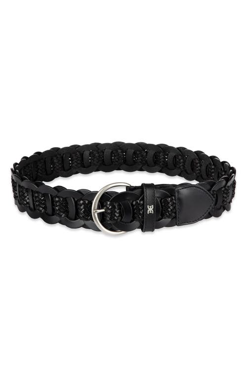 Sam Edelman Link Woven Belt In Black